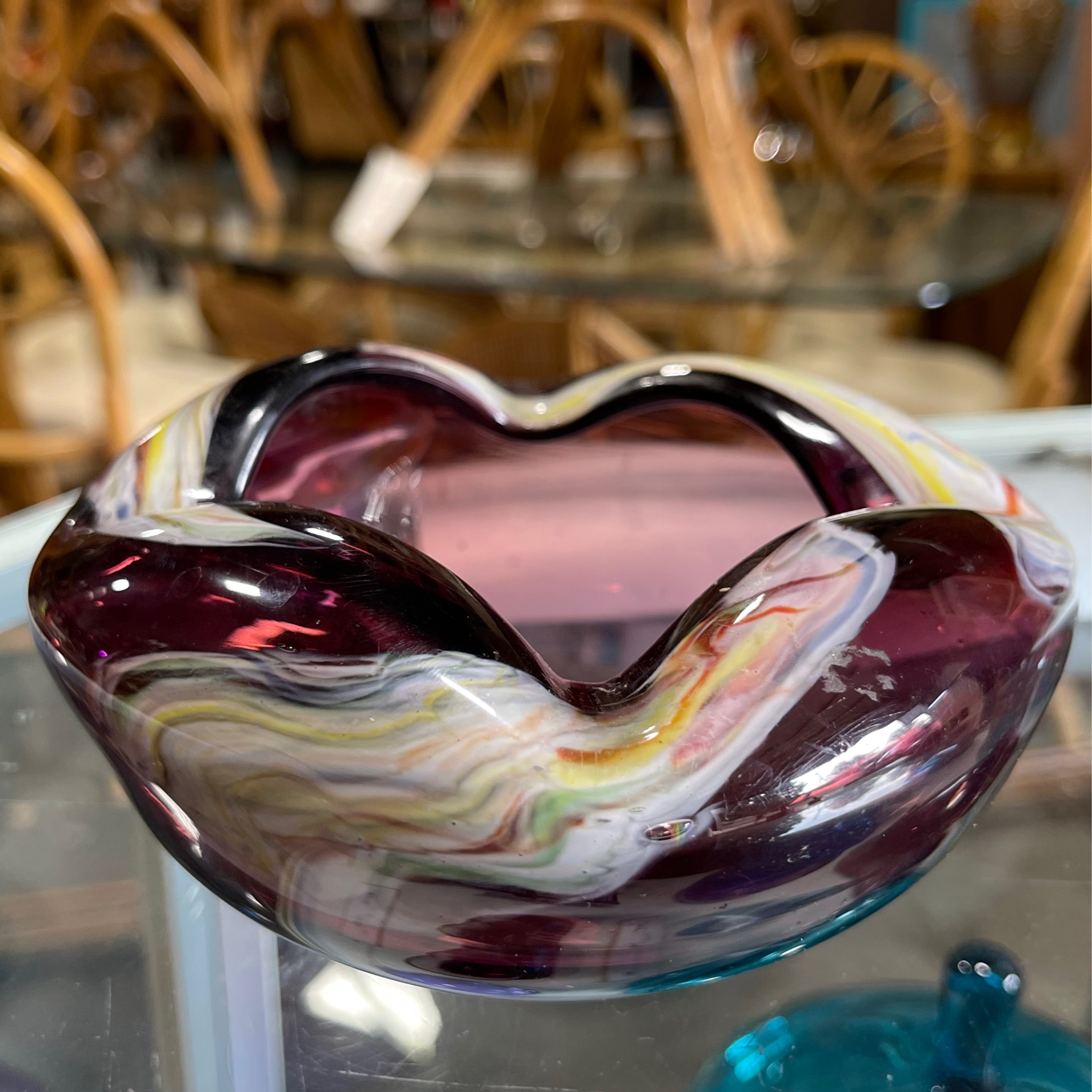 Vintage Amethyst Swirl Glassware 7
